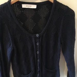 Anthropologie Sweaters - Ladies Navy open weave sweater size M Anthropologie Sweaters - Ladies Navy open weave sweater size M